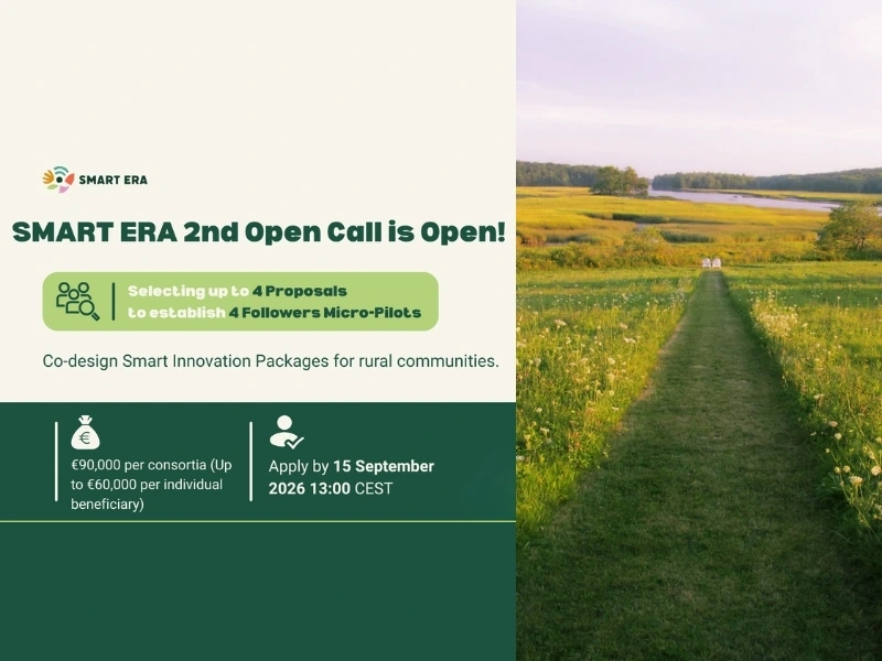 Convocatoria: SMART ERA 2nd Open Call for Followers Micro-Pilots