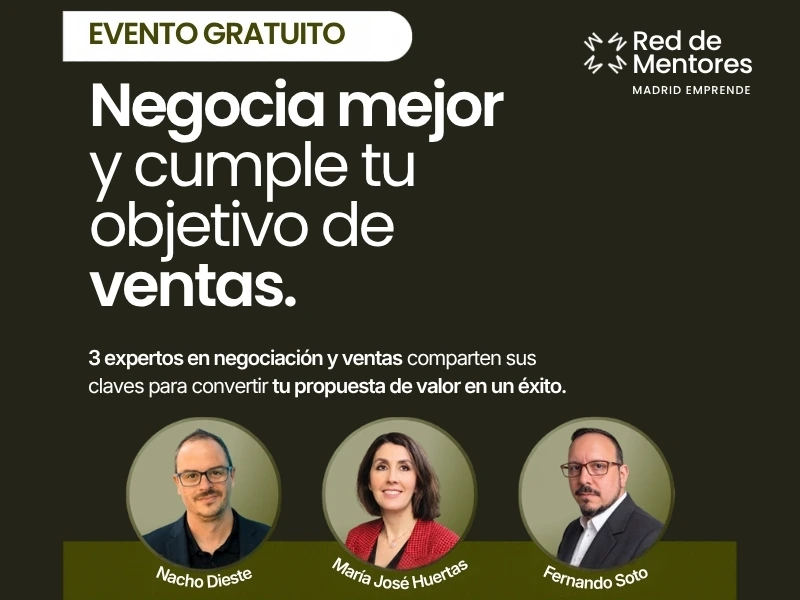 Evento Negociación y ventas de la Red de Mentores de Madrid Emprende
